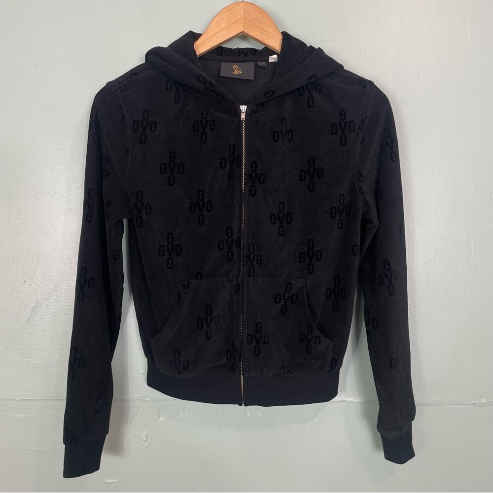 OVO Essentials Hoodie Zip Up Drake‎ French Terry October’s Very Own Sz XS Black